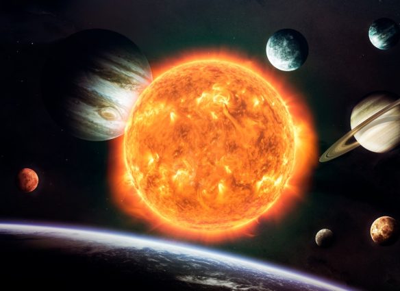 De qué color son los planetas del Sistema Solar